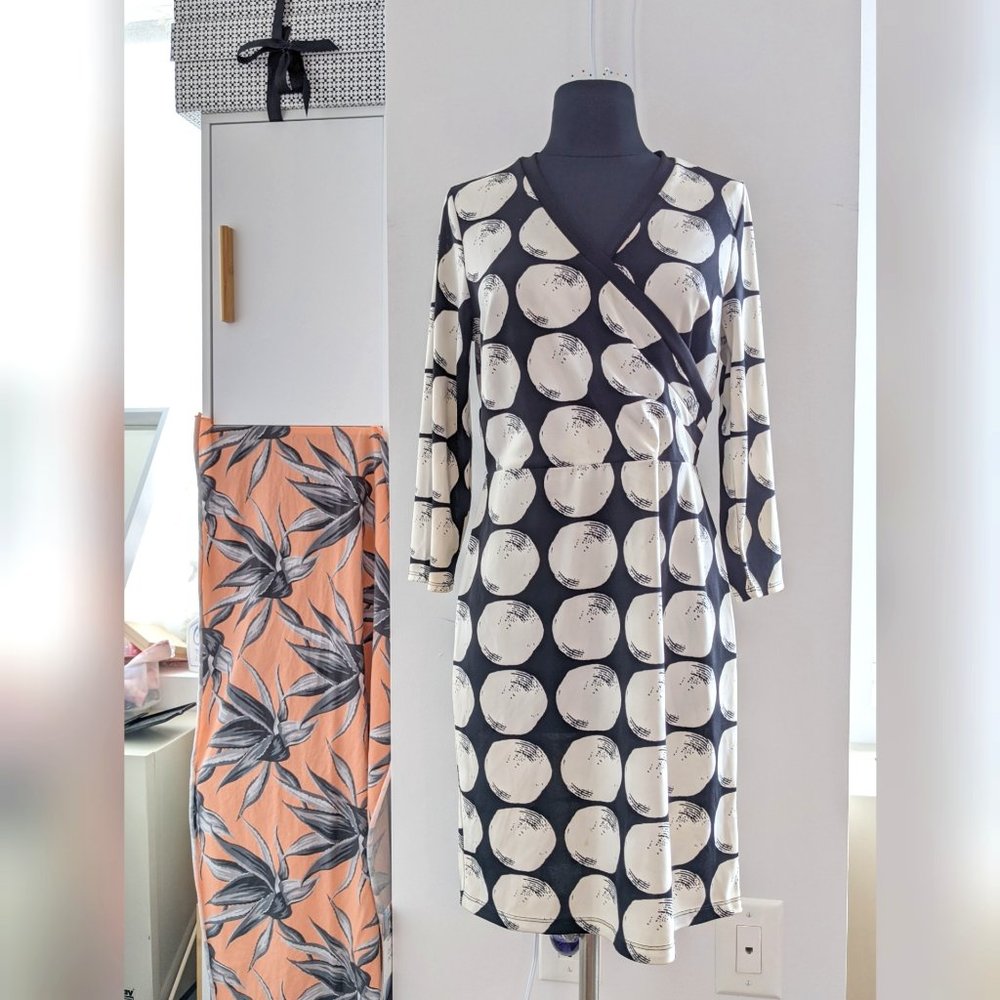 The Limited 3/4 sleeve  Faux Wrap Dress